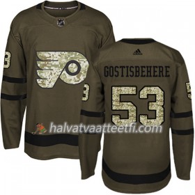 Miesten NHL Philadelphia Flyers Pelipaita Shayne Gostisbehere 53 Adidas 2017-2018 Camo Vihreä Authentic